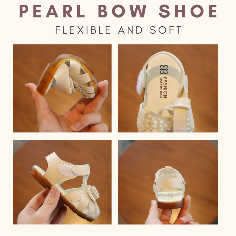Luna Ribbons Baby Shoes Kasut Raya Budak Perempuan