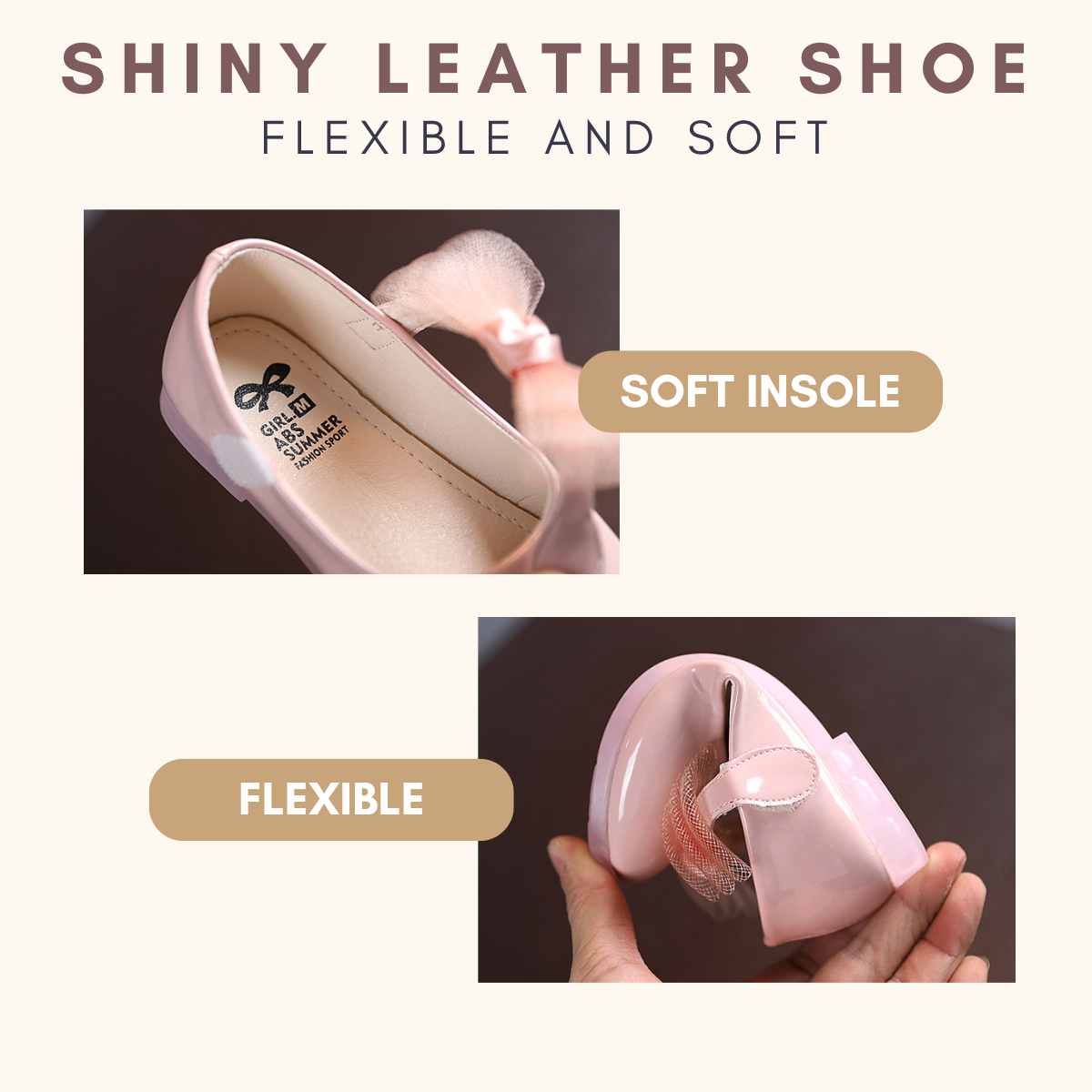 Jelly Bow Steps Shoes Kasut Budak Perempuan