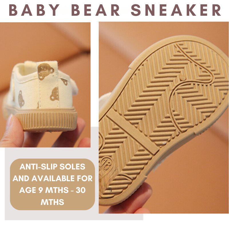 Baby Bear Solid Anti Slip Sneaker Kasut Raya Baby Boy