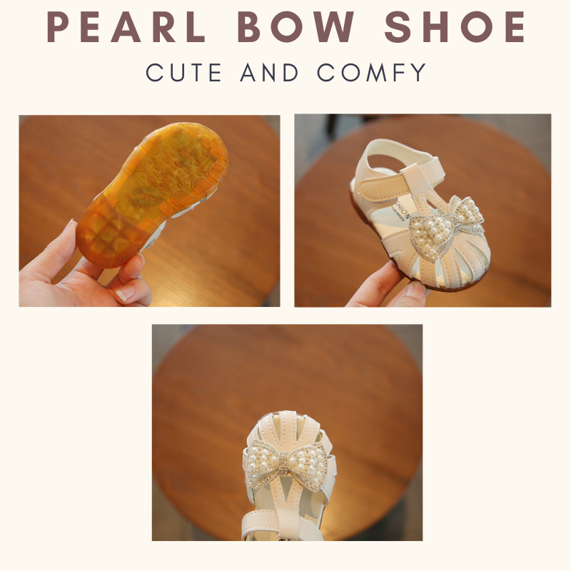 Luna Ribbons Baby Shoes Kasut Raya Budak Perempuan