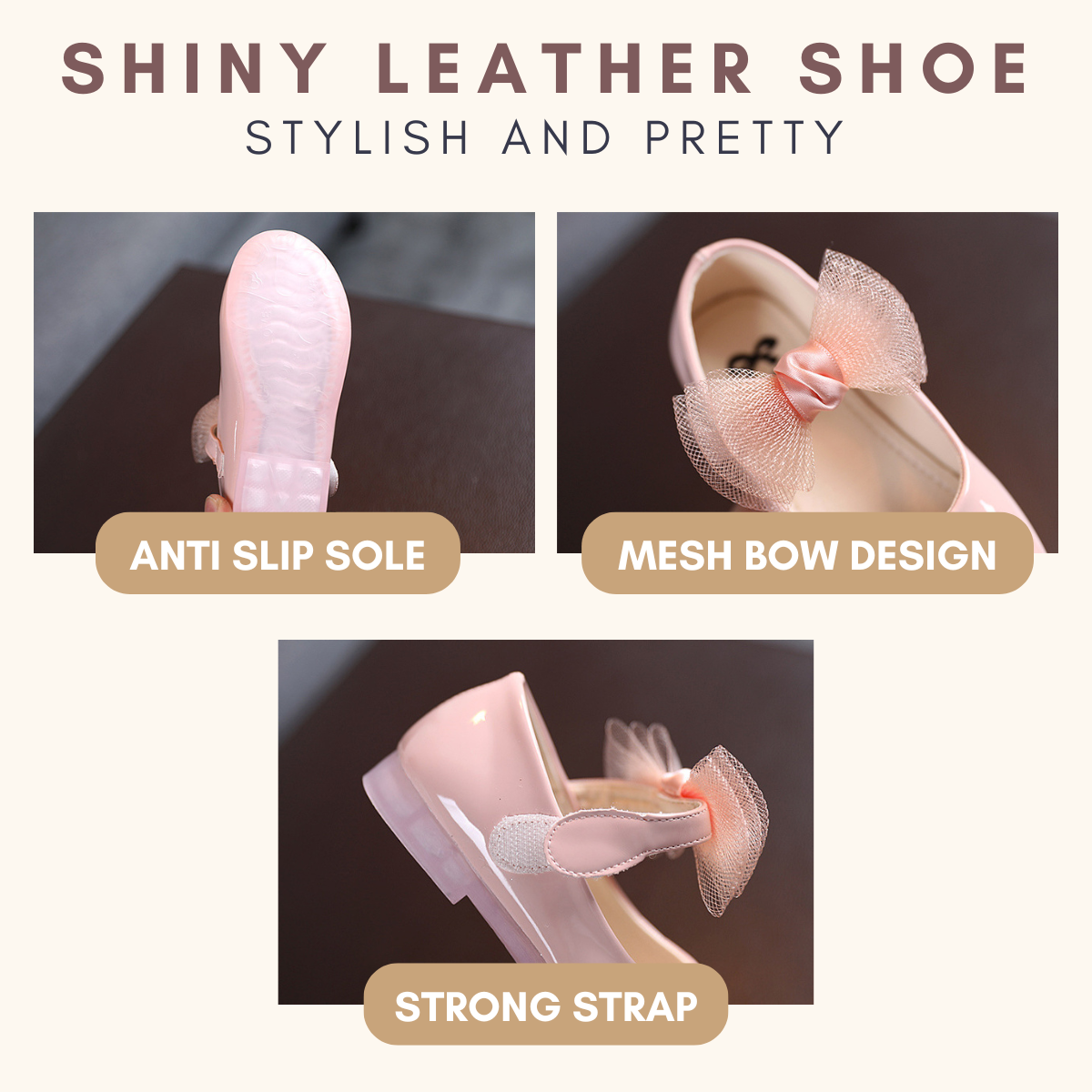 Jelly Bow Steps Shoes Kasut Budak Perempuan