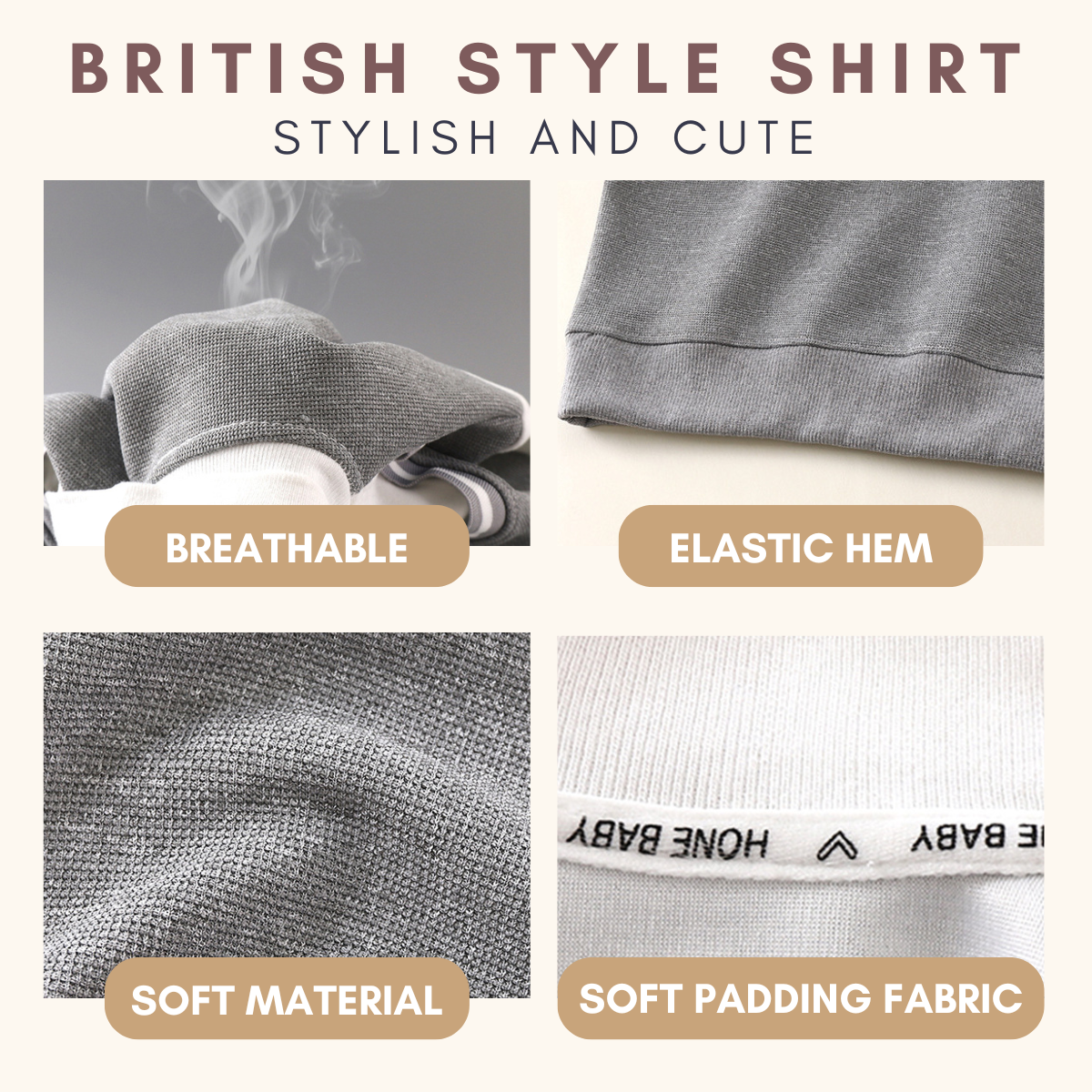 Young Duke New British Style One Piece Shirt Baju Baby Boy