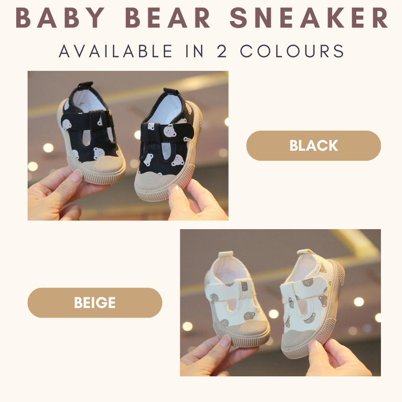 Baby Bear Solid Anti Slip Sneaker Kasut Raya Baby Boy