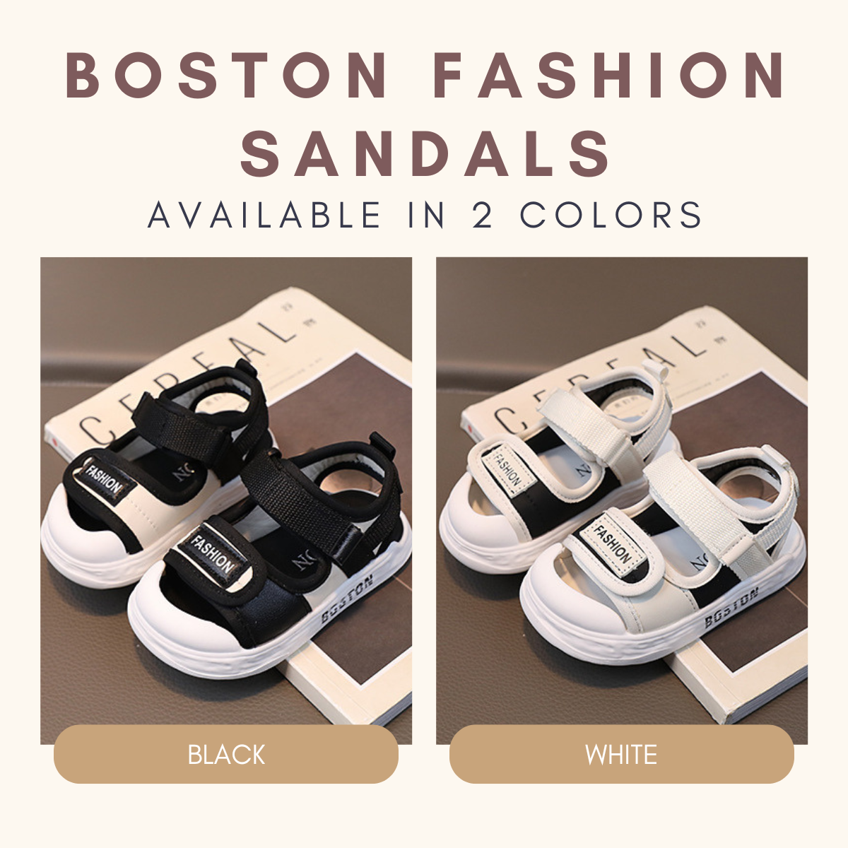 Boston Tap Sandals Kasut Raya Budak Unisex Baby Shoes