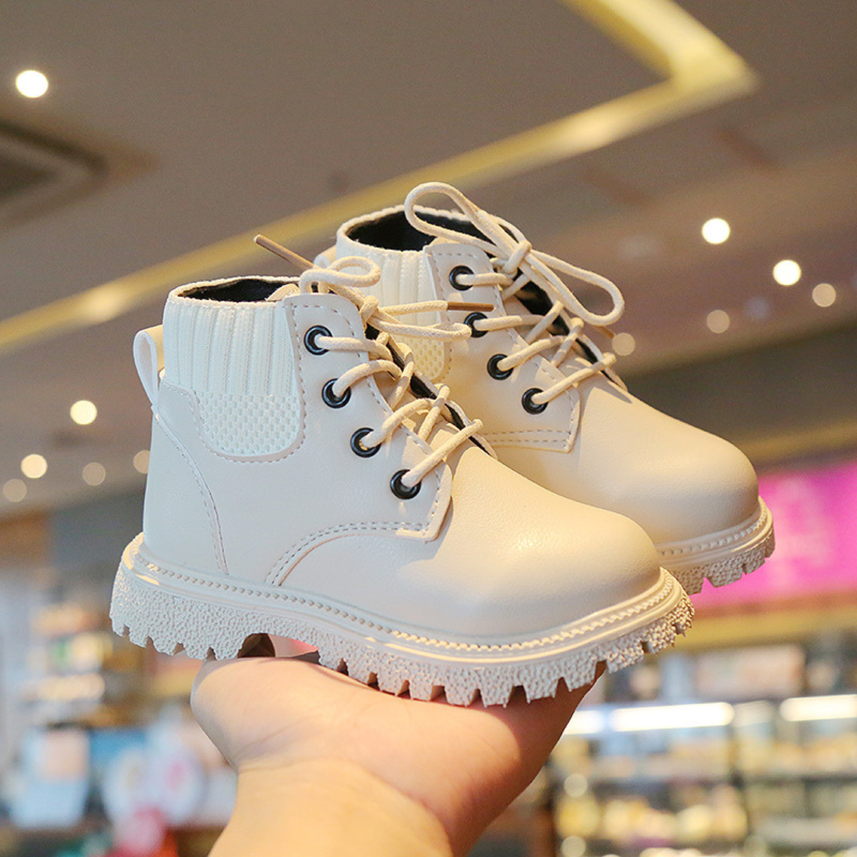 Niko Leather Boots Kasut Budak Unisex Boy Kids Boots Girl
