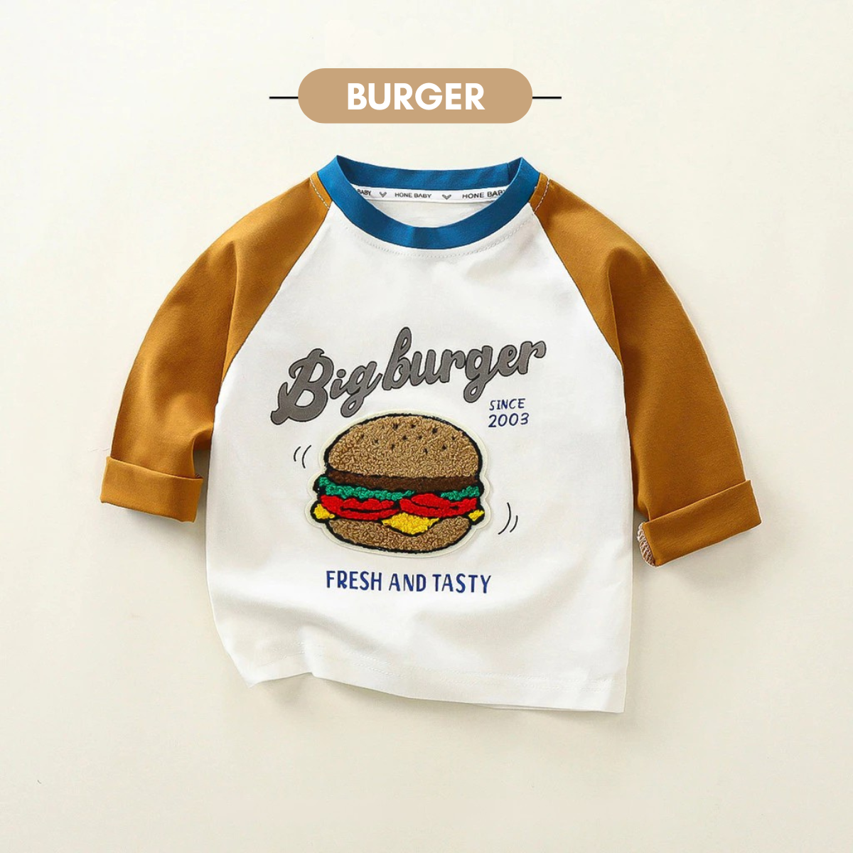 Playfit Cotton Long sleeve with Graphic Baju Budak Lelaki