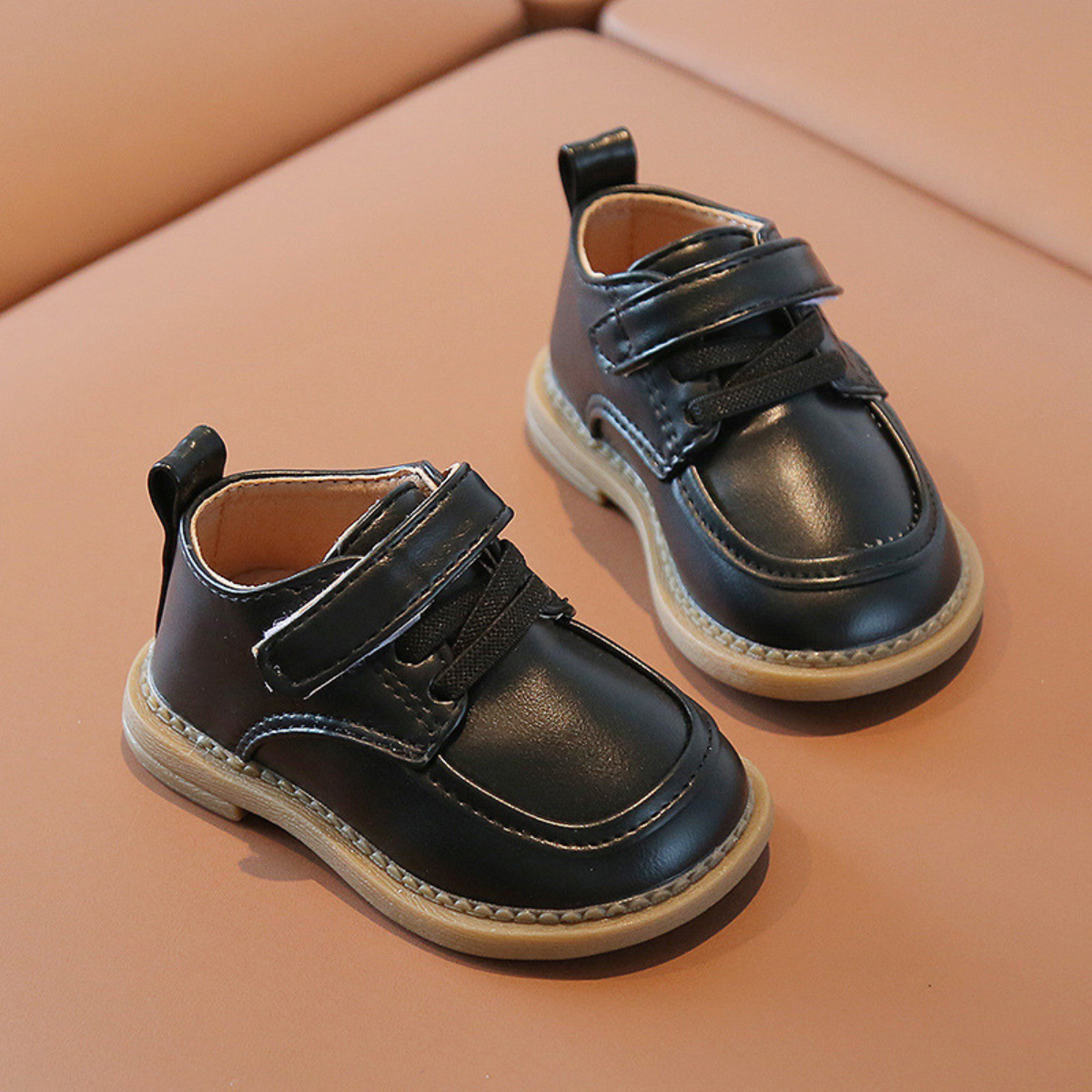Tiny Oxford Soft PU Leather Shoes Kasut Raya Budak Lelaki