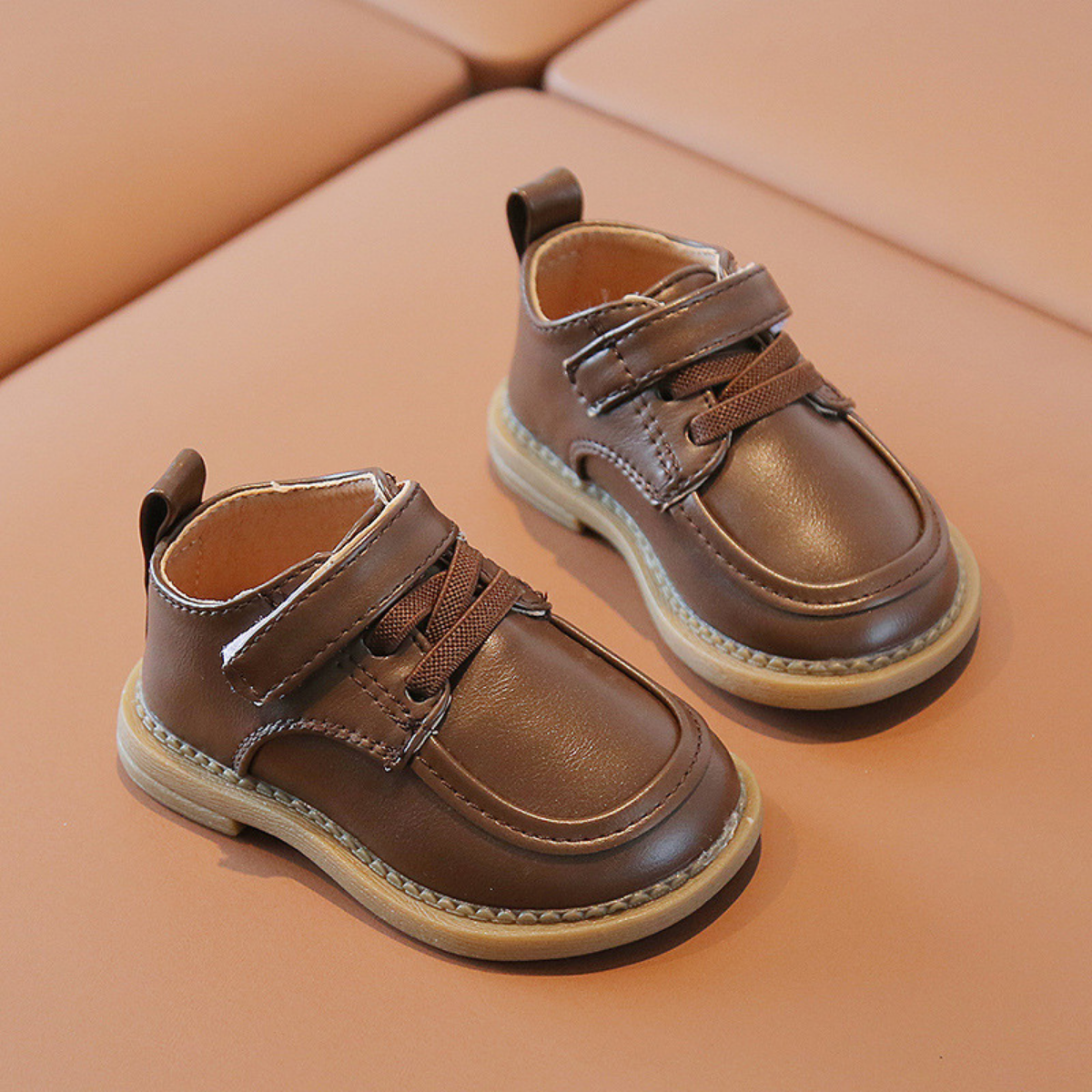 Tiny Oxford Soft PU Leather Shoes Kasut Raya Budak Lelaki