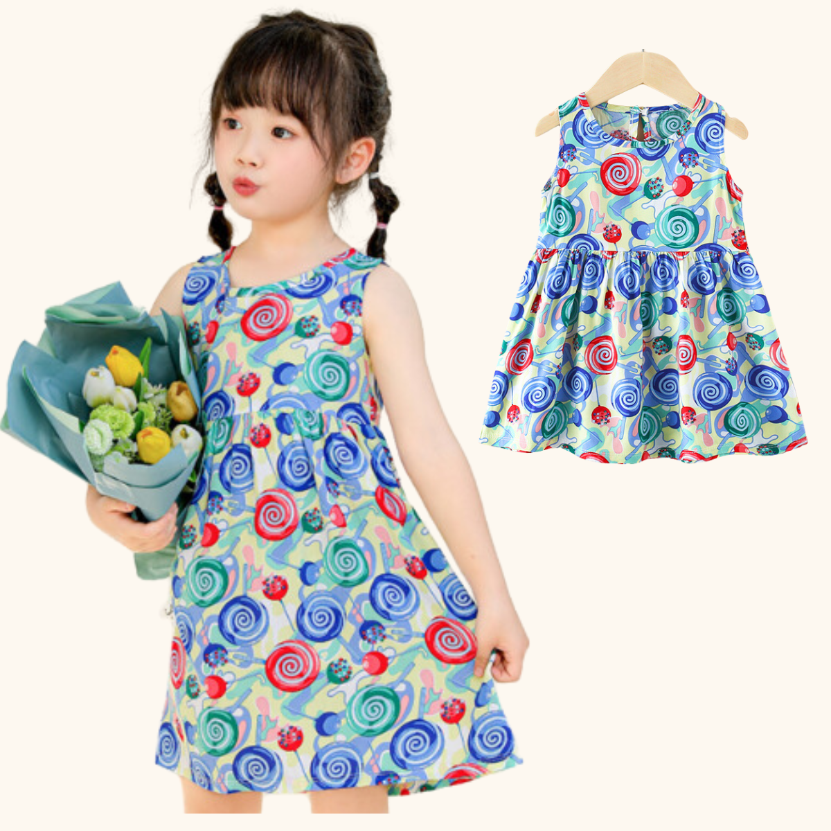 Princess Cotton Silk Dress Dress Budak Kids Girl Dress