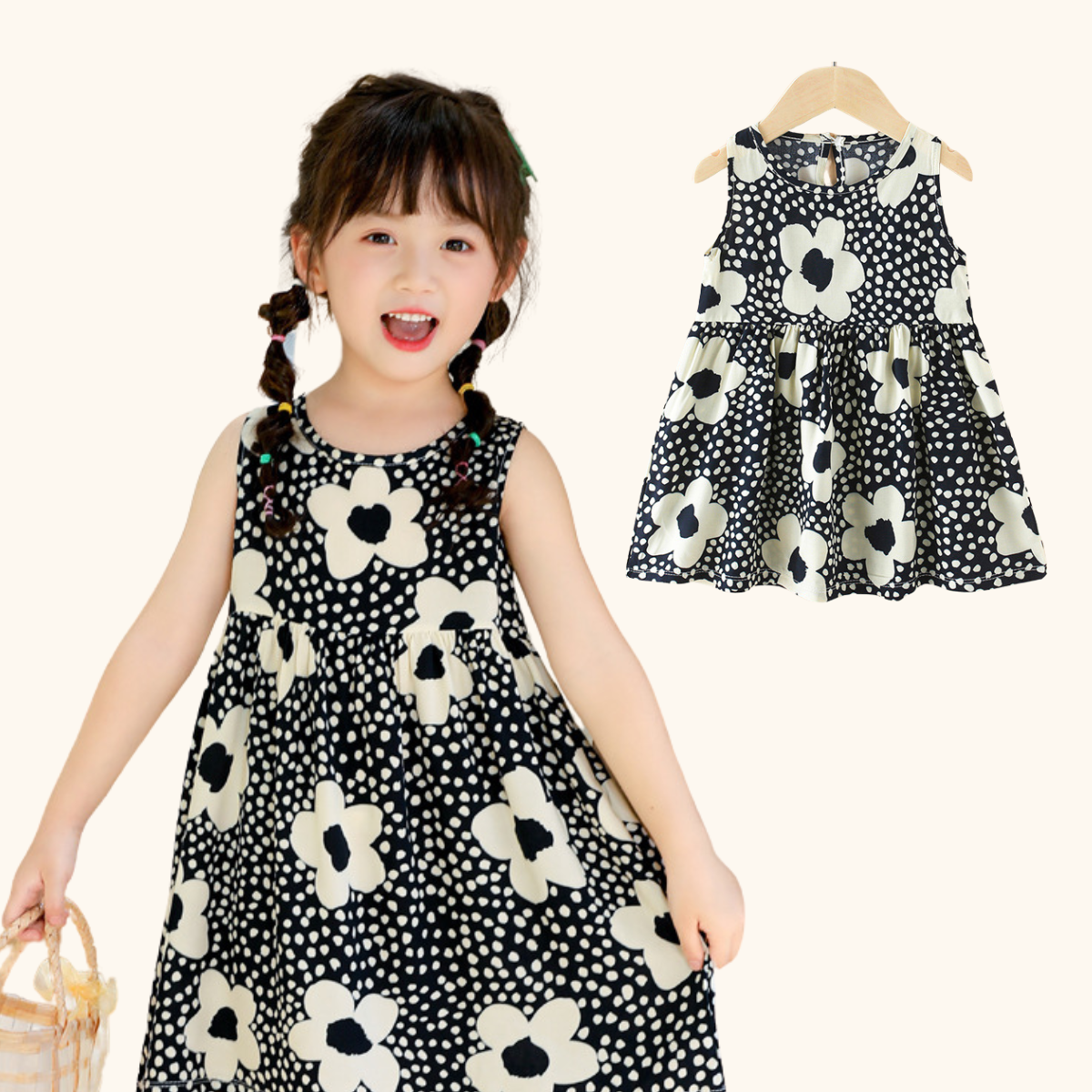 Princess Cotton Silk Dress Dress Budak Kids Girl Dress