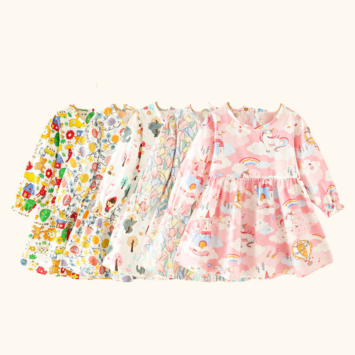 Cherry Glee Cotton Floral Dress Baju Budak Perempuan