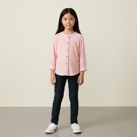 Mini Basic Plain Cooling Long Sleeve Baju Baby Girl