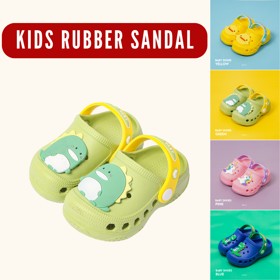 Cheerful Mario Kids Rubber Sandal Kasut Raya Baby Unisex