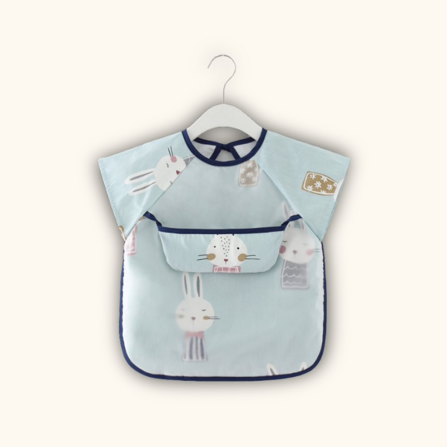 CoolBeep Baby Feeding Bib Shorts Sleeve Baby Bibs