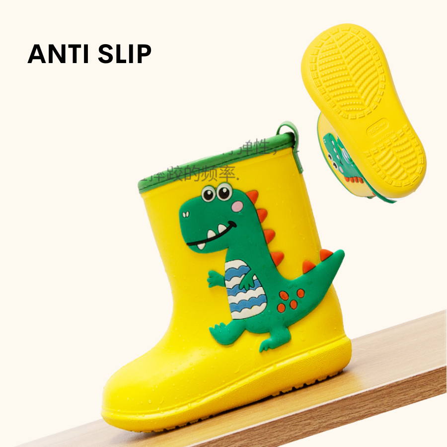 Cheerful Mario Kids Rain Boots Kasut Raya Boot Budak