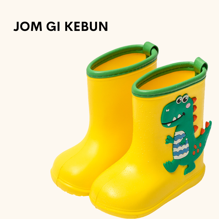 Cheerful Mario Kids Rain Boots Kasut Raya Boot Budak