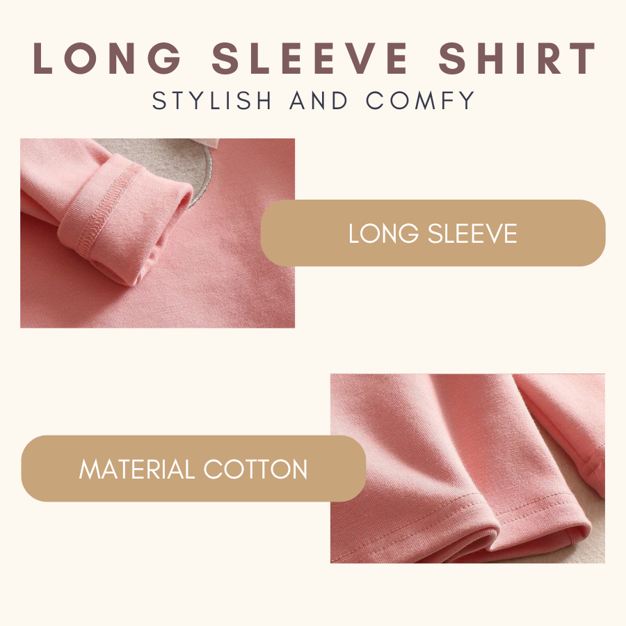 Mini Flare Long Sleeve Shirt Baju Raya Budak Perempuan