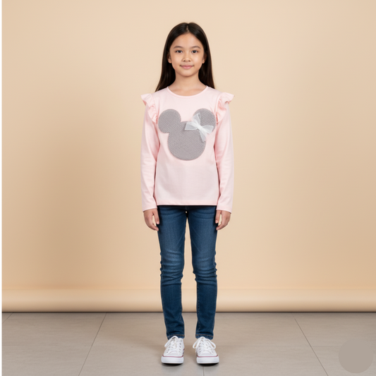 Mini Flare Long Sleeve Shirt Baju Raya Budak Perempuan
