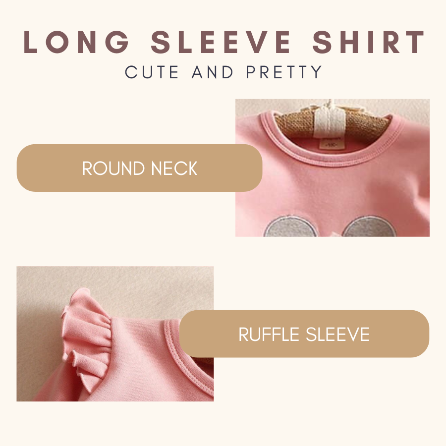 Mini Flare Long Sleeve Shirt Baju Raya Budak Perempuan