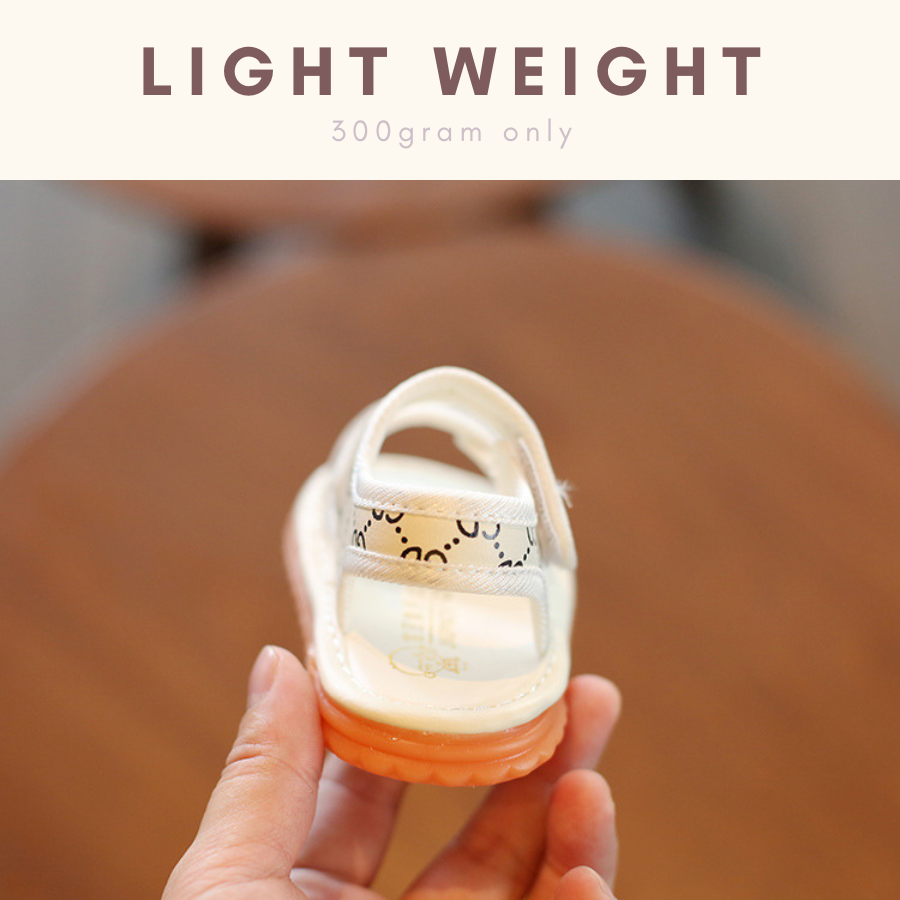 PeepToe Baby Sandal with Sound Kasut Raya Baby Boy Bunyi