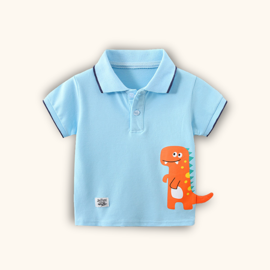 Polo Shirt Dinosaur Baju Budak Lelaki Kids Boy Shirt
