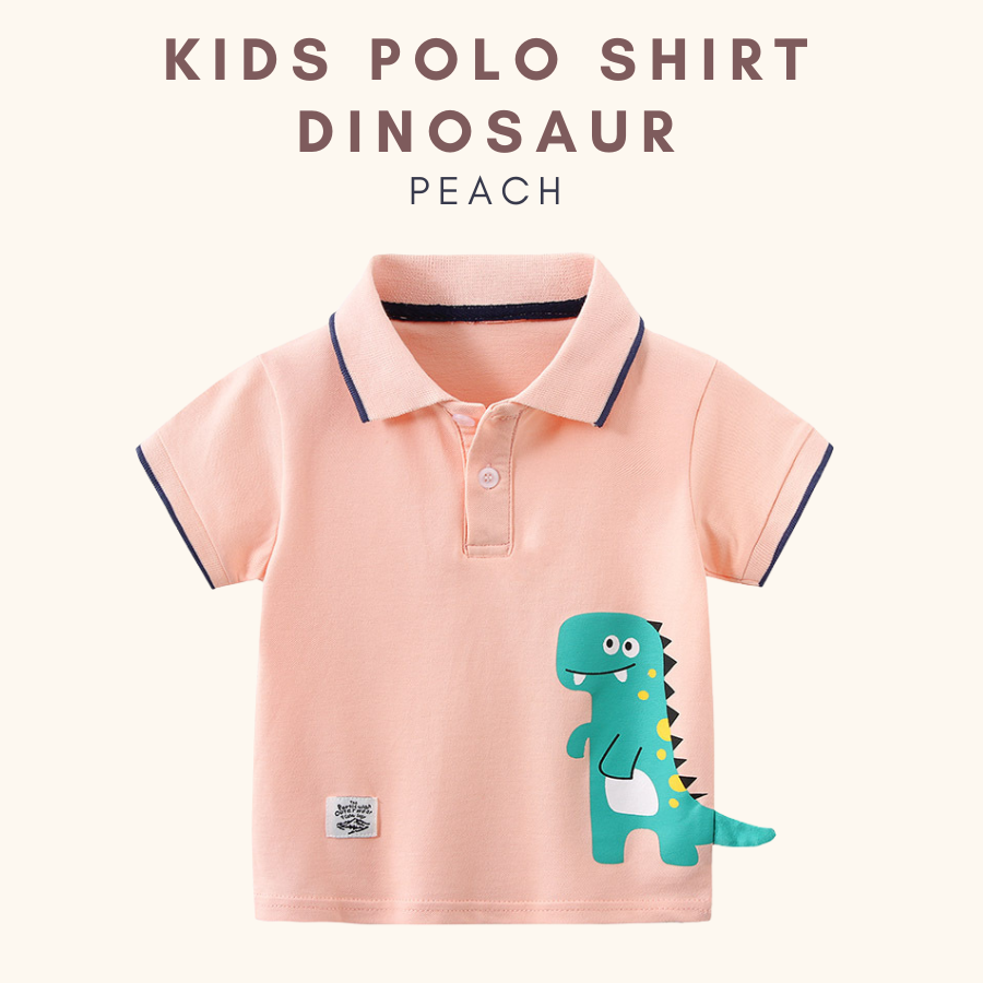 Polo Shirt Dinosaur Baju Budak Lelaki Kids Boy Shirt