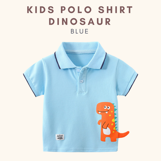 Polo Shirt Dinosaur Baju Budak Lelaki Kids Boy Shirt