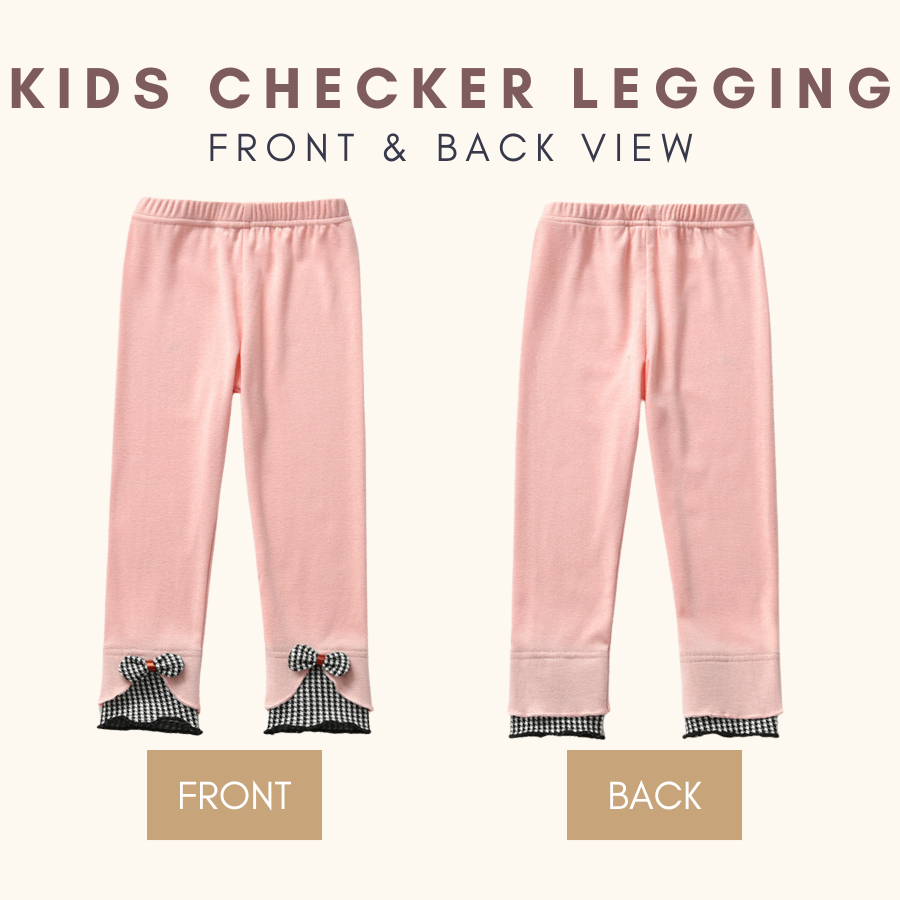 Legging Checker Legging Budak Perempuan Kids Girl