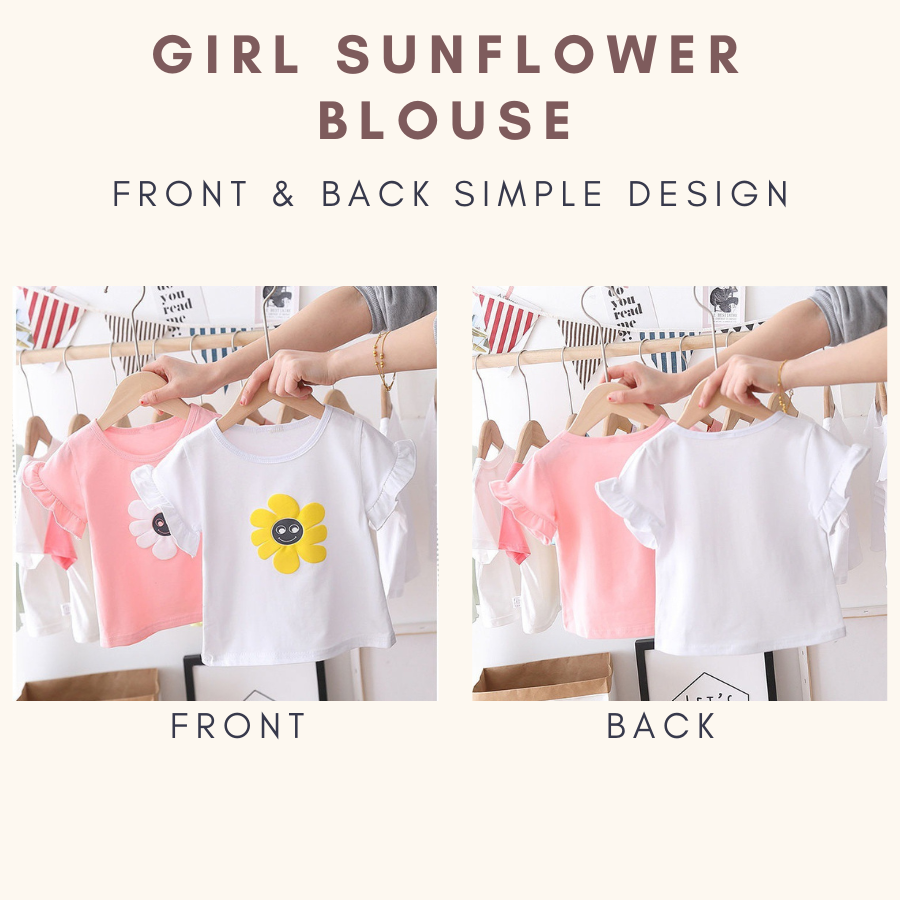 Sunflower Kids Girl Tshirt Tshirt Baby Girl Perempuan