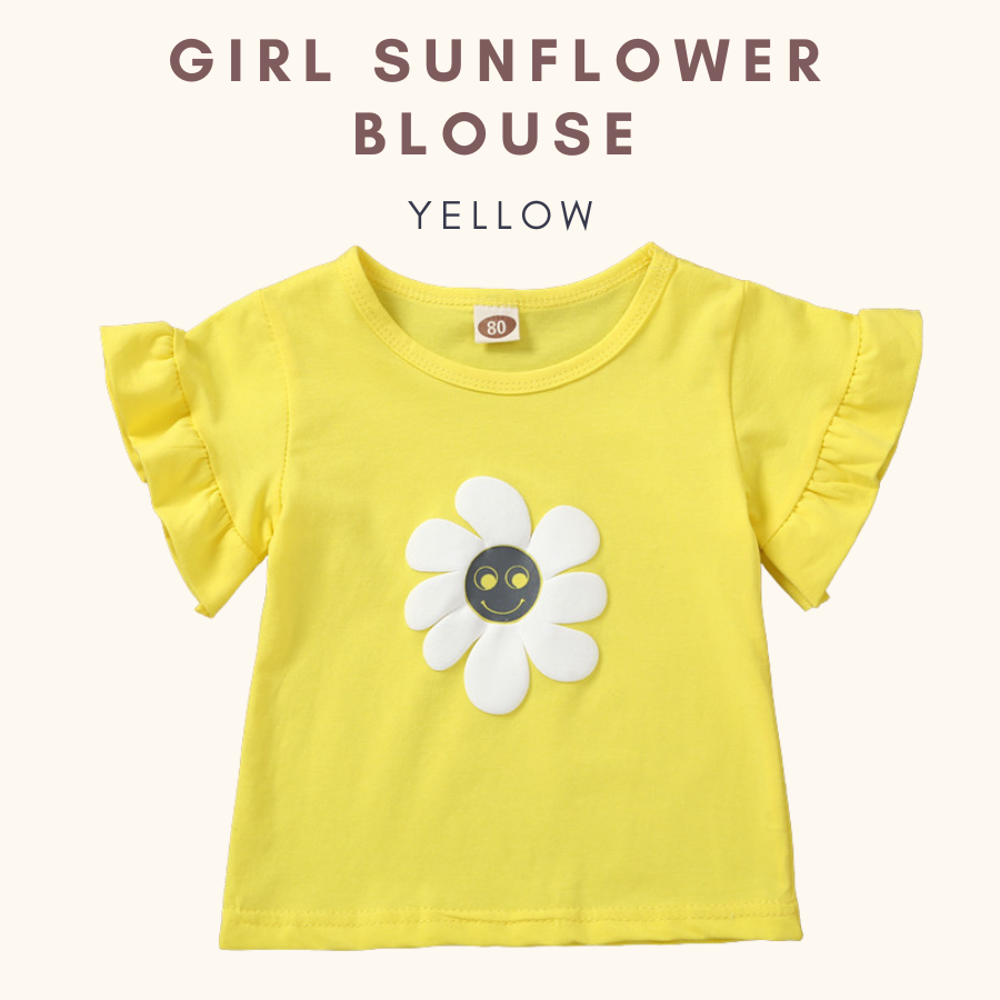 Sunflower Kids Girl Tshirt Tshirt Baby Girl Perempuan