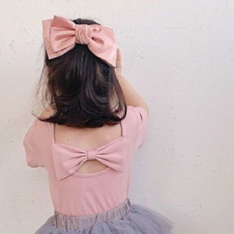 Bella Bow U-Back Blouse Baju Raya Budak Perempuan