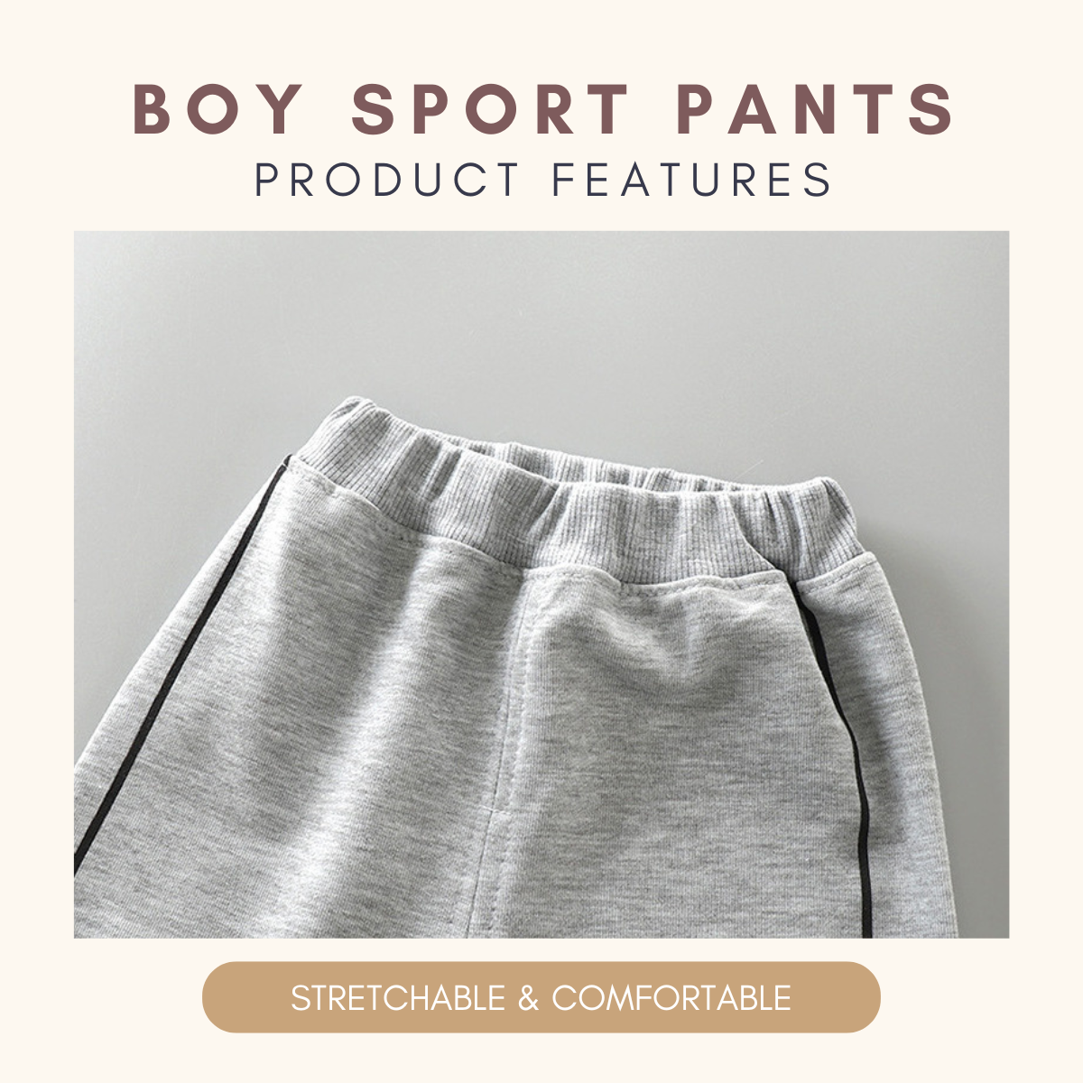 Boy Dash Sport Pant Line Seluar Panjang Budak Lelaki