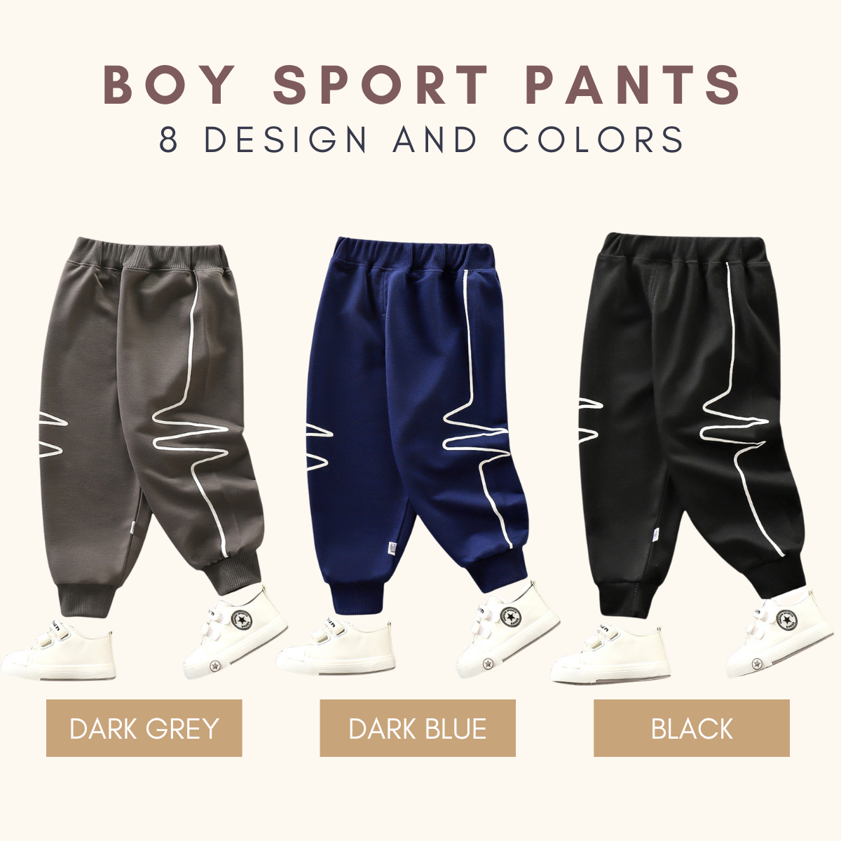 Boy Dash Sport Pant Line Seluar Panjang Budak Lelaki