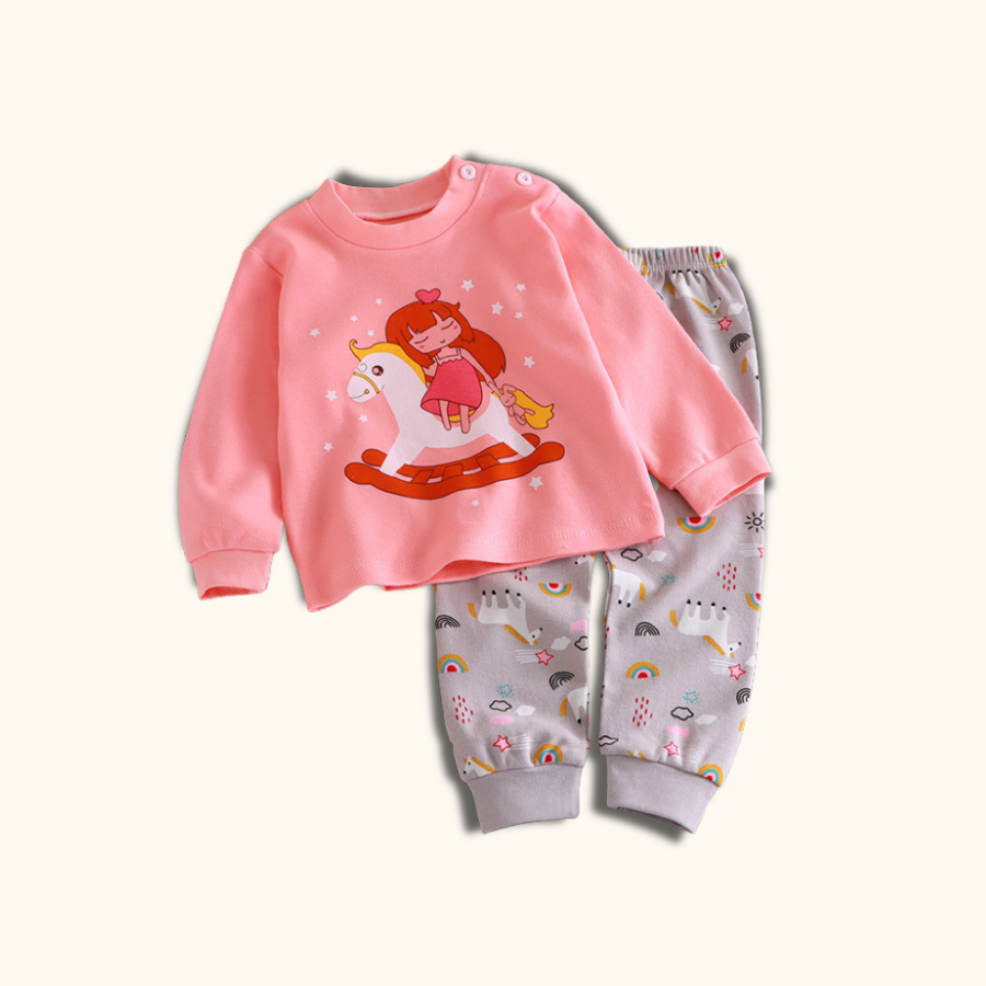 Luna Lullaby Pyjamas Set Baju Tidur Baby Girl Kids Girl