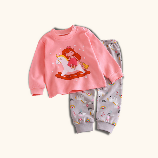 Luna Lullaby Pyjamas Set Baju Tidur Baby Girl Kids Girl