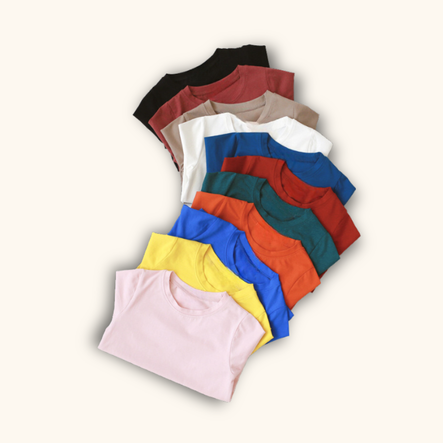 Lil Wear Cotton Plain Tshirt Tshirt Budak Perempuan