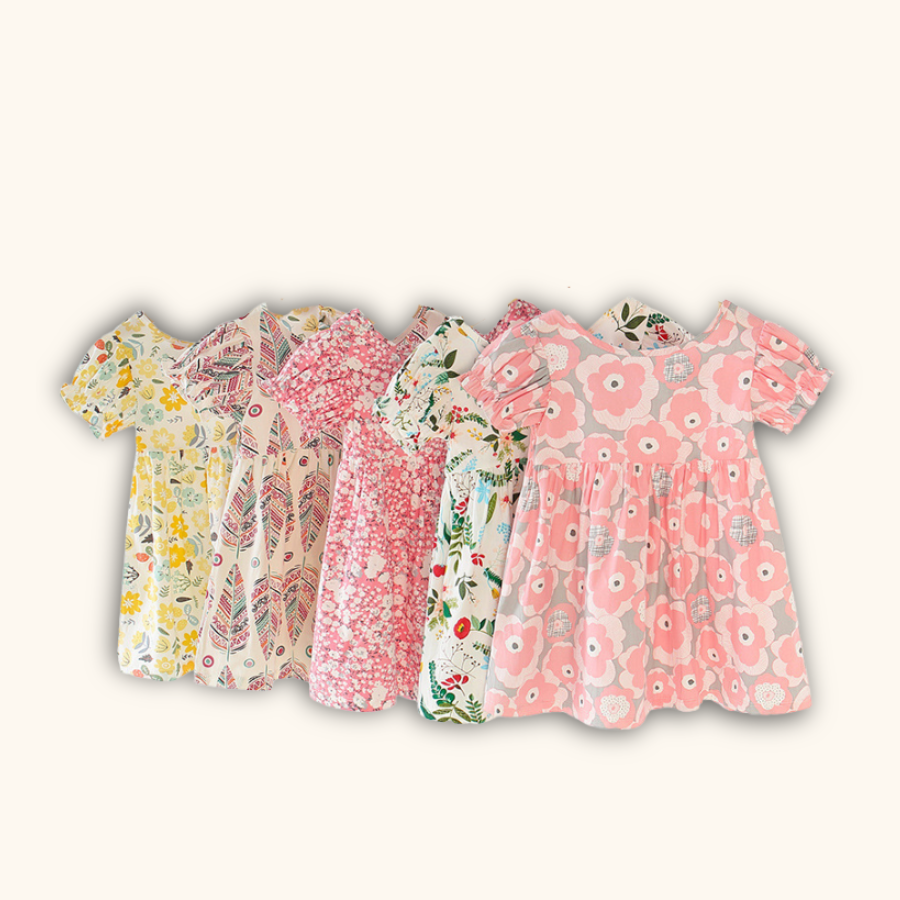 FloraTwirl Dress with U Back Baby Dress Girl Dress Baby