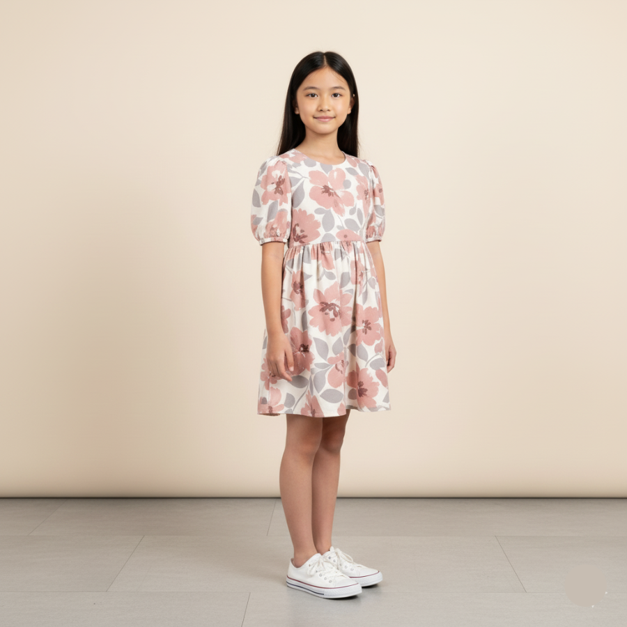 FloraTwirl Dress with U Back Baby Dress Girl Dress Baby