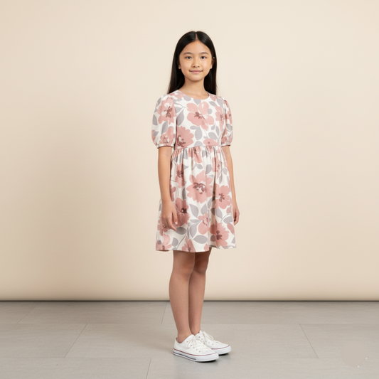 FloraTwirl Dress with U Back Baby Dress Girl Dress Baby