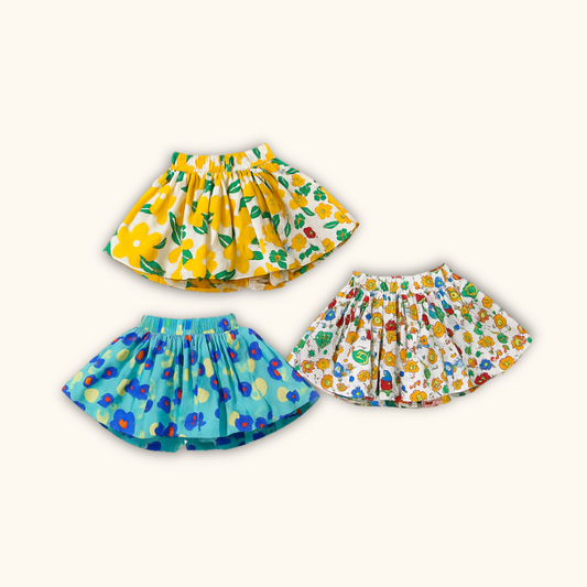 Girl Floral Skirt Pant Kids Girl Skort
