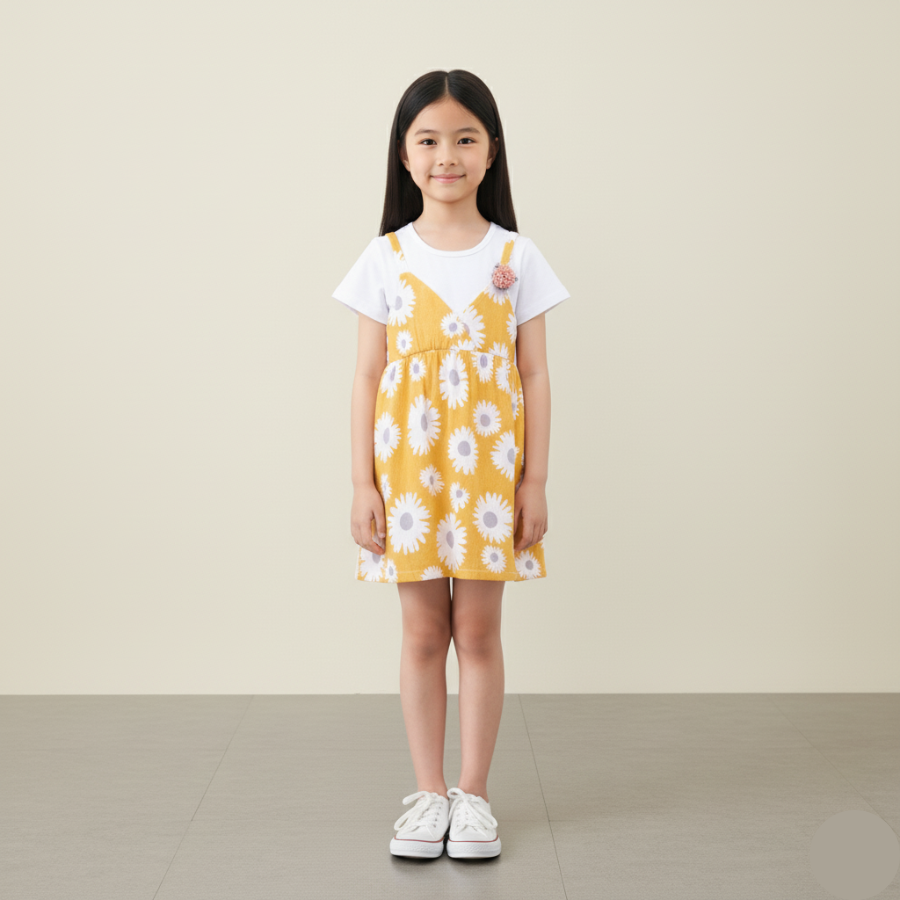 Springlet Dress Dress Budak Kids Girl Dress One Piece