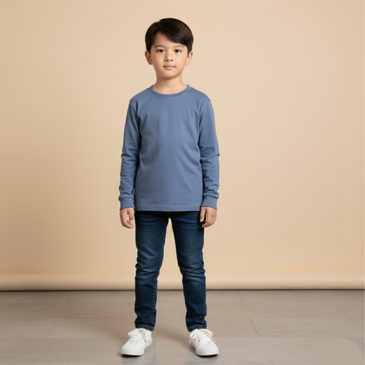 Pokopoko Plain Long Sleeve Tshirt Baju Raya Budak Lengan