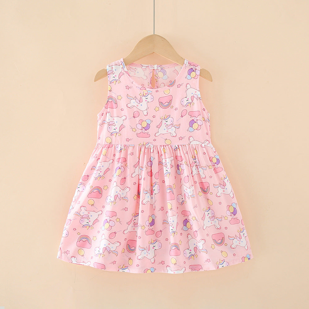 Princess Cotton Silk Dress Dress Budak Kids Girl Dress