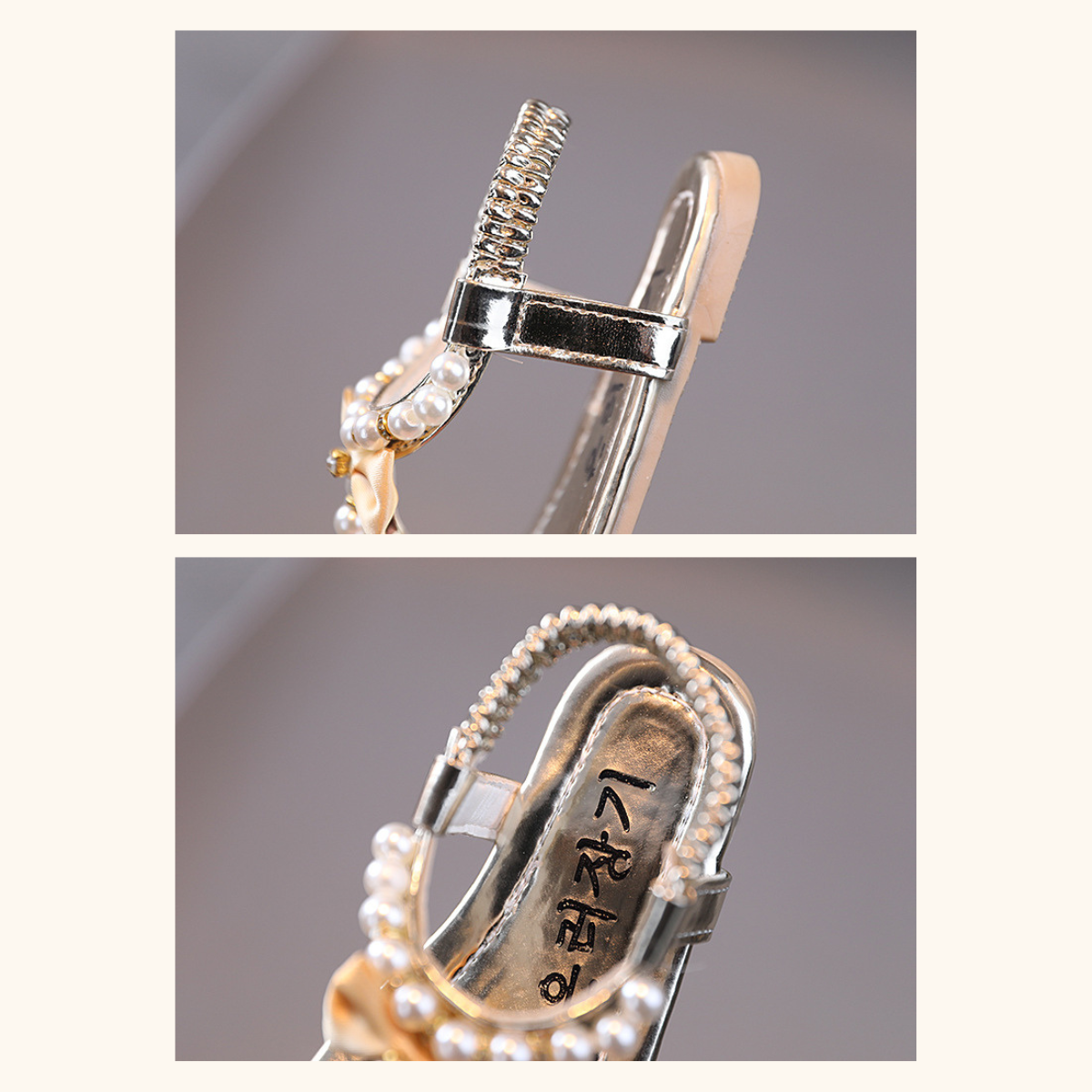 Plain Elegant Pearl Flat Shoes Sandal Budak Perempuan