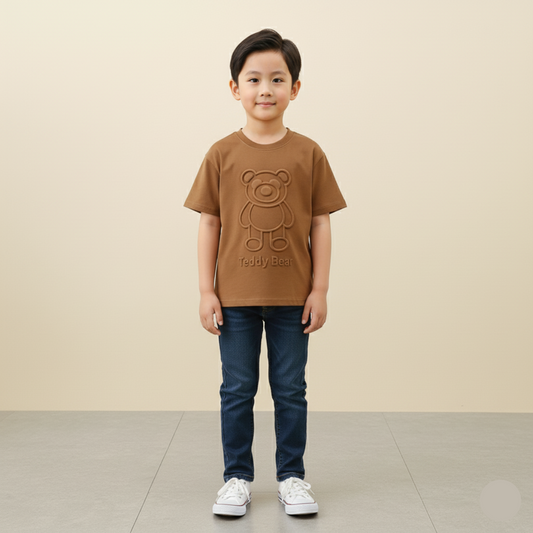 Teddy Bear Boy Tshirt Baju Raya Budak Lelaki Boy Kids