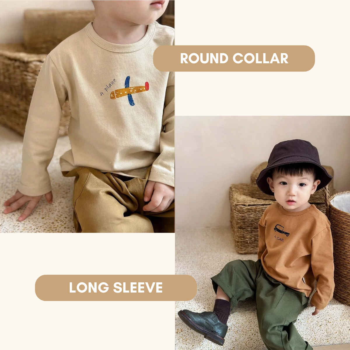 Casual Long Sleeve Shirt Long Sleeve Boy Kids Baju Raya