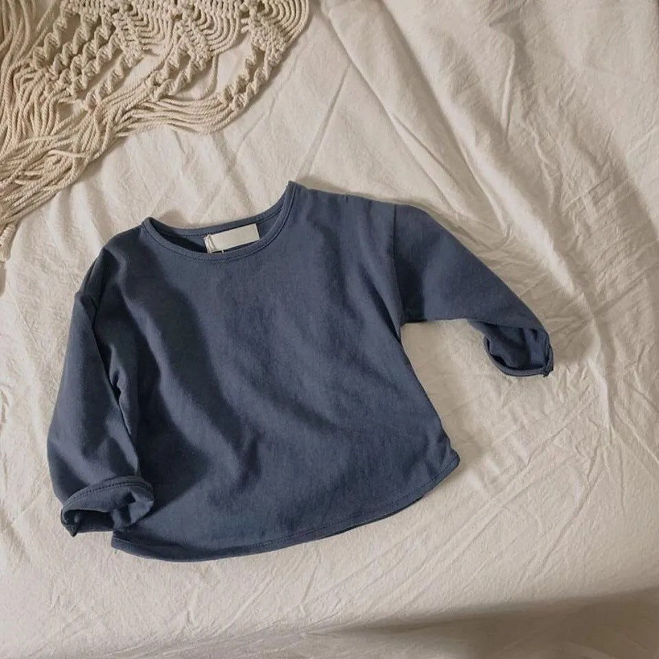 Pokopoko Plain Long Sleeve Tshirt Baju Raya Budak Lengan