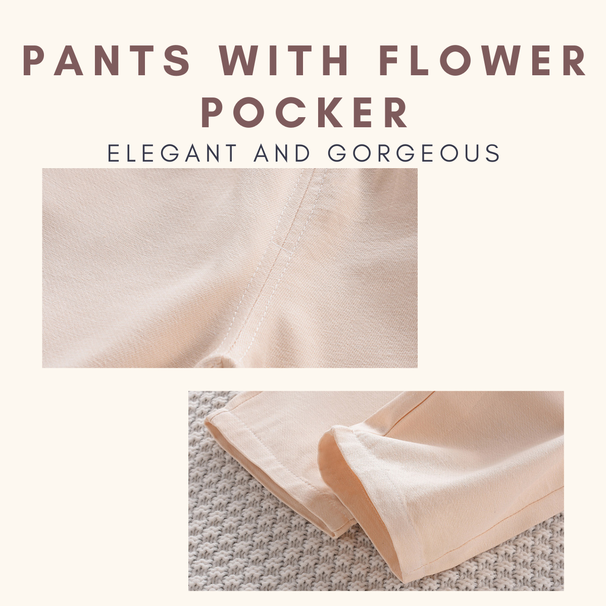 Petal Puff Straight Cut Girl Pants Seluar Panjang Budak