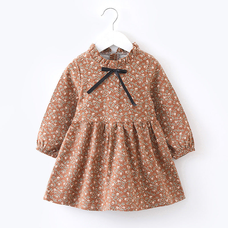 Bloomie Cotton Long Sleeve Dress Kids Girl Dress Gaun