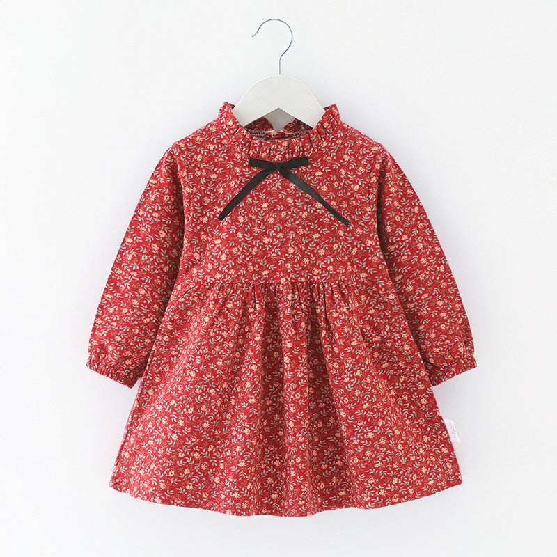 Bloomie Cotton Long Sleeve Dress Kids Girl Dress Gaun